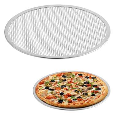 Imagem de OCS Parts Tela de alumínio para pizza de 30 cm | Tela de bandeja de pizza de nível comercial para cozinhar em casa, pizzarias e restaurantes