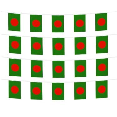Imagem de FFILL 20 pés 20 bandeiras bandeira Bangladesh, mini bandeira de Bangladesh, faixa pequena, para festas, lojas e bares, e celebrações do dia internacional. Bandeiras temáticas de país asiático - 29