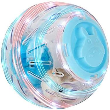 Imagem de Bola de Hamster Flash 15 cm Bola de Exercício de Corrida de 15 cm Bola Transparente para Hamster Pequenos Animais Acessórios para Animais (G, Azul D)