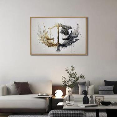 Imagem de Quadro Decorativo Temático Direito com 1 Tela para Escritório Hall Lav