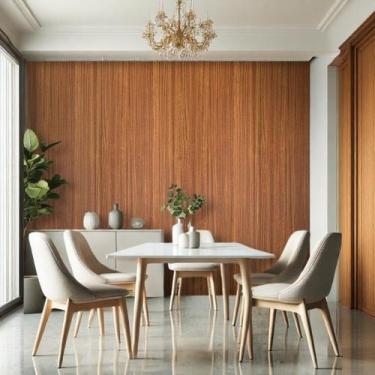 Imagem de Papel de Parede Madeira Nogueira Adesivo Moveis 10 Metros - MultiA