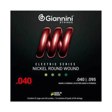 Imagem de Encordoamento Giannini -- Baixo 4 cordas -- Tensão Leve -- .040 -- GEE