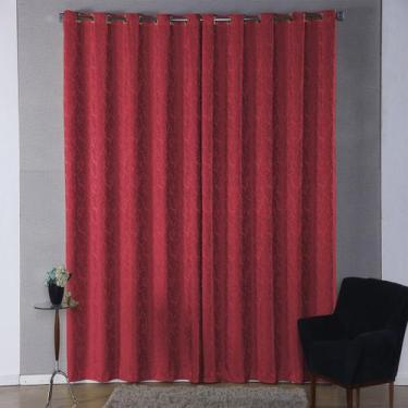 Imagem de Cortina Jacquard 2,80 x 2,00m Grande Luxuosa Elegante Para Sala Quarto