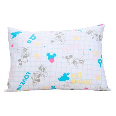 Imagem de Fronha Portallar Malha Disney Estampada Minnie Be Happy 48cmx68cm Branco
