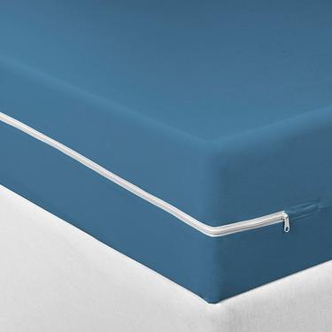 Imagem de Capa Colchão Tecebem Queen Malha 100% Algodão Nice 158mx198m40cm Oceano