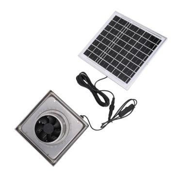 Imagem de Zerodis Equipamento de Ventilação do Kit de Ventilador Alimentado por Energia Solar Fases de Exaustão 8W Painel Solar Silencioso de Resfriamento Ao Ar Livre