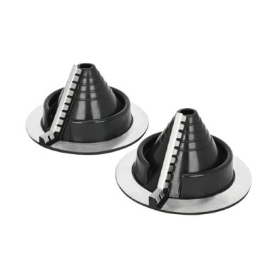 Imagem de Kit de tomada de fogão de barraca de 2 pacotes - Kit de tubo de silicone de alta temperatura EPDM para tubo OD tamanho 3/10.2 cm - 2-3/10.2 cm, bota de ventilação de teto para fogão, yurt