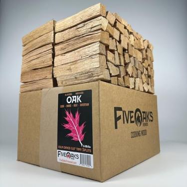 Imagem de FiveOaks Firewood forno de pizza a lenha para forno de pizza a lenha, mini lenha de carvalho. Madeira de carvalho de 5 polegadas (1.000 polegadas cúbicas) ~ 5 "lenha seca em estufa para forn