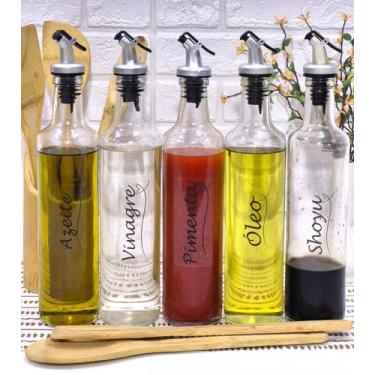 Imagem de Galheteiro 525ml, Azeite, Vinagre e Óleo com bico dosador plástico - A