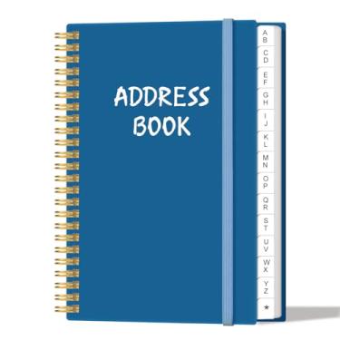 Imagem de Livro de endereços com abas alfabéticas - Telefone e agenda de endereços com contatos de endereço, data especial, telefone, aniversário e senha de login na Internet para casa e escritório, 10,9 cm x