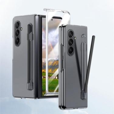 Imagem de HOULEE Capa para Samsung Galaxy Z Fold 7 com S Pen e protetor de tela Z Fold 7 compatível com a pele, com suporte para caneta S, capa protetora completa para carregamento sem fio para Galaxy Z Fold 7