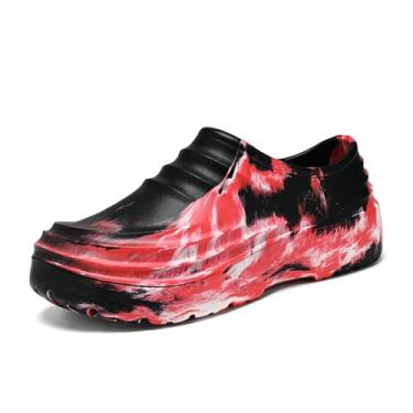 Imagem de FRTUBOP Sapatos unissex para chefes de cozinha para adultos, masculinos, antiderrapantes, à prova d'água, antiderrapantes, sapatos de enfermagem para chefes, enfermeiras e serviços alimentícios