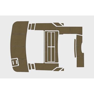 Imagem de HRTNMC Adequado para 1998-2003 Tiara 4000 Express Cockpit Swim Platform 1/4 "6 mm EVA Artificial Teak Floor - (café sobre preto)