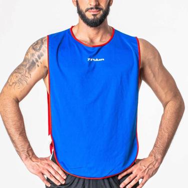 Imagem de Kit c/5 Coletes Dupla-Face Poker Reversível Azul / Vermelho 04310-Unissex