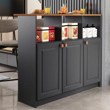 Imagem de Bancada Ilha 3 Portas 120cm Flavia Indekes