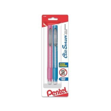 Imagem de Pentel Borracha retrátil Clic com aderência, cilindros sortidos, pacote com 2 (ZE21TBP2M)
