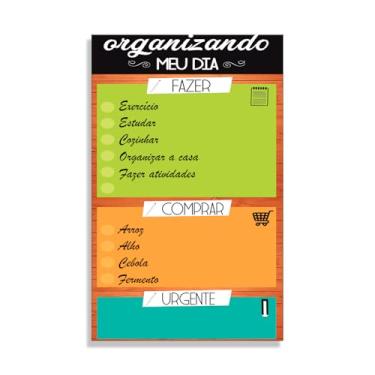 Imagem de Quadro Lousa Planejador Diário Mensal/Planejamento Semanal/Planner/Planner Parede 40x60 Metal - Quadro Branco 2 canetas e 12 imãs (PRETO, 45x70)
