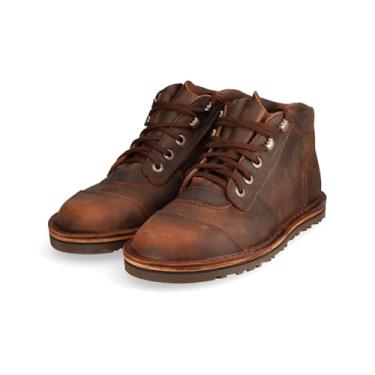 Imagem de JIM GREEN Bota masculina Barefoot African Ranger com cadarço resistente à água de couro de flor integral para trabalho ou caminhada, Bronco, 42
