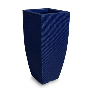 Imagem de Vaso De Planta Decorativo Resistente Polietileno 90X40 Azul