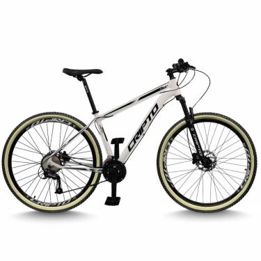 Imagem de Bicicleta Aro 29 Cripto 24 Marchas Freios Disco E Suspensão Pneu Bege - Branco/preto - 21" Branco/preto