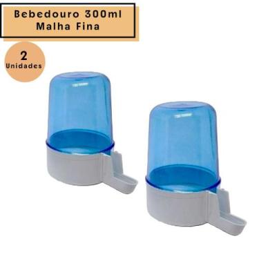 Imagem de Kit 2 Bebedouros Plastico Italiano 300ml Malha Fina - Pasaros em Geral