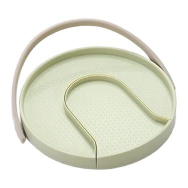 Imagem de YWJLQH Suporte para Especiarias Giratório 360 Graus Leve com Plataforma Giratória para Organizar Condimentos Adequado para Buffet de Cozinha, Verde, Tamanho real