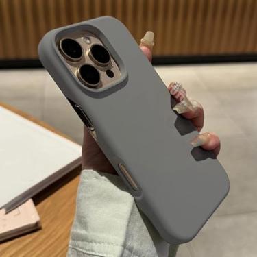 Imagem de YOGISU Capa protetora antiderrapante ultraleve de silicone macio para iPhone 16 Pro (para iPhone 16 Pro/cor cinza)