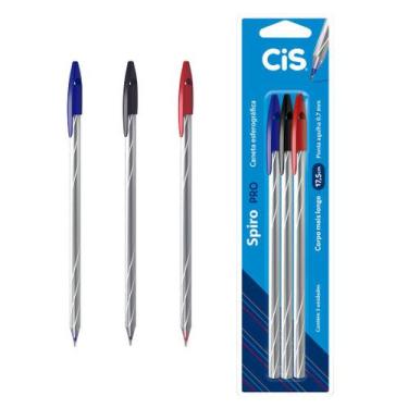 Imagem de Caneta Esferofrafica Cis Spiro Pro Com 3 Unidades 0.7mm, CIS-520659