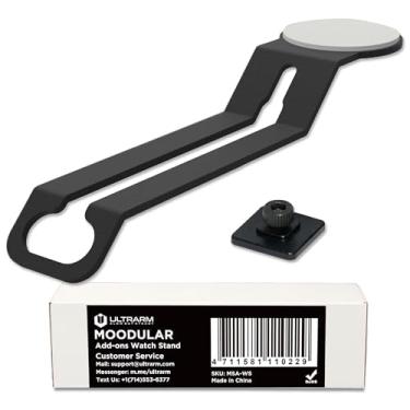 Imagem de ULTRARM Suporte de relógio Moodular Add-ons para relógio inteligente (carregador não incluído) [apenas acessório - requer trilhos deslizantes de madeira Moodular para uso] Preto MSA-WS