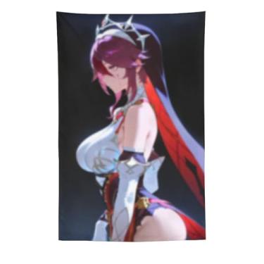 Imagem de LIEGBMEU Tapeçaria sexy de menina anime sexy 152 x 228 cm arte de colcha de parede decoração de tapeçaria caprichosa AF100