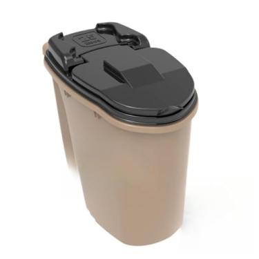 Imagem de Porta Ração e Grãos Dispenser Home Anti Formigas Vedação Completa + Pá Dosadora(PRETO GOLD - 25 LITROS 11 KG)