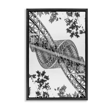 Imagem de Stupell Industries Arte de parede em tela flutuante preta surrealismo de ferro industrial por Robin Vandenabeele, 78 x 53 cm