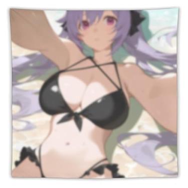 Imagem de LIEGBMEU Tapeçaria de biquíni sexy anime menina 152.4 cm x 152.4 cm interior exterior parede colcha arte decoração de tapeçaria caprichosa, AF002