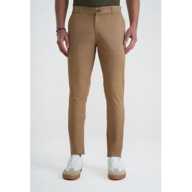 Imagem de Calça Docthos Fit Cropped Sarja, 009 marrom claro, 48