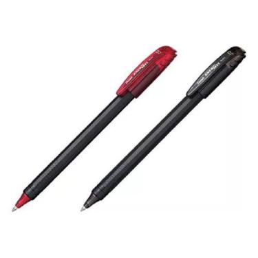 Imagem de Kit 2 Canetas PRETO e VERMELHO Energel Gel 0,7 Mm Makkuro PENTEL - BL4