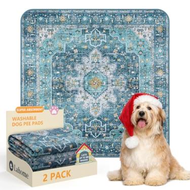 Imagem de Lahome Almofadas de xixi laváveis super absorventes para cães - proteção segura do chão - antiderrapantes, à prova de vazamento, almofadas reutilizáveis para treinamento, caixas e cercadinhos (pacote