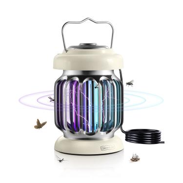 Imagem de Pacote com 2 unidades de espectro híbrido, à prova d'água, exterminador de insetos para uso externo, repelente de mosquitos, pátio, exterminador elétrico, armadilha para moscas de frutas para uso