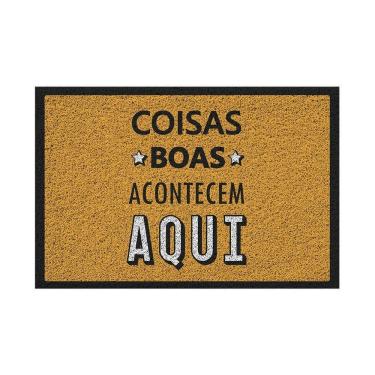 Imagem de Capacho Vinílico Estampado Antiderrapante 60x40cm Coisas Boas Uzoo