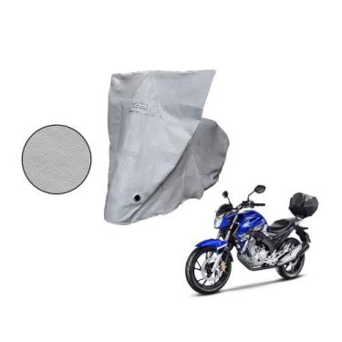 Imagem de Capa Protetora Moto Honda CB Twister 250 Com Baú Cinza - Kahawai, cinz