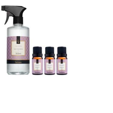 Imagem de Kit 1 Água Perfumada Spray 500 ml E 3 Essências De Lavanda Via Aroma O