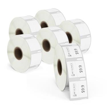 Imagem de BETCKEY - Substituição de etiqueta removível de filme para DYMO 30333 (1/5.1 cm x 2.5 cm), durável impermeável extra pequena (2-up), compatível com impressoras DYMO 450, 4XL e Zebra [6 rolos 6000