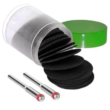 Imagem de Kit 30 Disco De Corte 24Mm 2 Hastes 3Mm Para Micro Retífica - Dremax