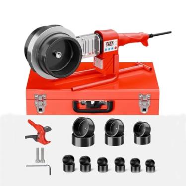 Imagem de Máquina de solda de tubo de água de plástico 3200W, ferramenta de fusão quente digital de controle de temperatura inteligente equipada com 9 cabeças de molde adequadas