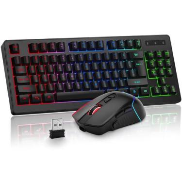 Imagem de Combinação de teclado e mouse para jogos sem fio BlueFinger
