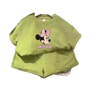 Imagem de Conjunto De Camiseta E Shorts De Algodão Para Bebês Meninas Da Disney 