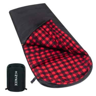 Imagem de Saco de dormir HizyNice para adultos Cold Weather 0C XXL preto