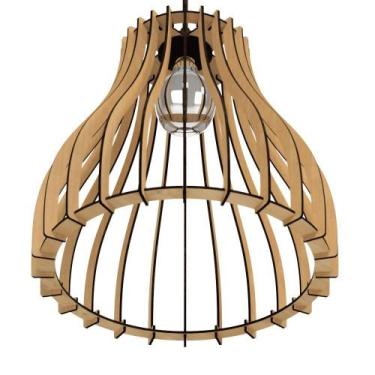 Imagem de Luminária Teto Tipo Pendente Aquiles Mdf - Completa Mdf Cru - LENOBRE,