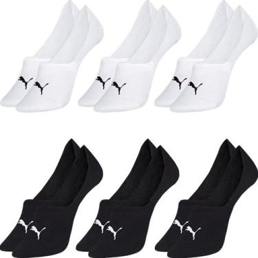Imagem de Kit 6 Pares Meias Puma Sapatilha Invisível Sport Meia Academia Masculi