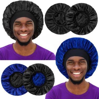Imagem de Bonnet Vidsel de seda acetinada reversível para homens e mulheres x2