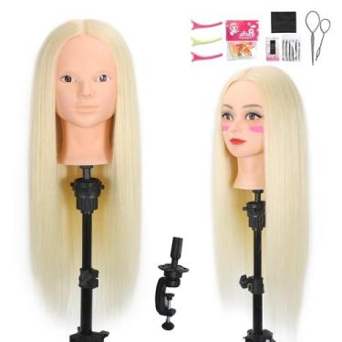 Imagem de Cabeça de manequim ZOMOI 70% Real Hair Cosmetology 26-28in